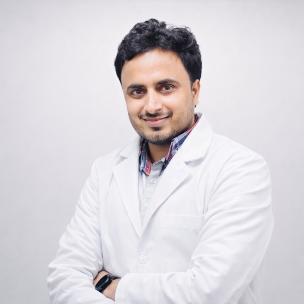 An Indian Doctor in White Apron