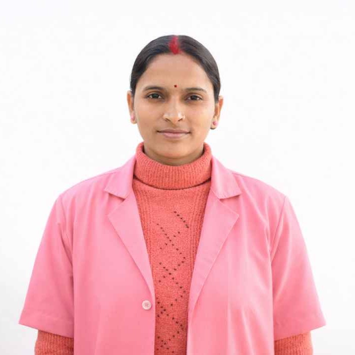Indian female in pink suit