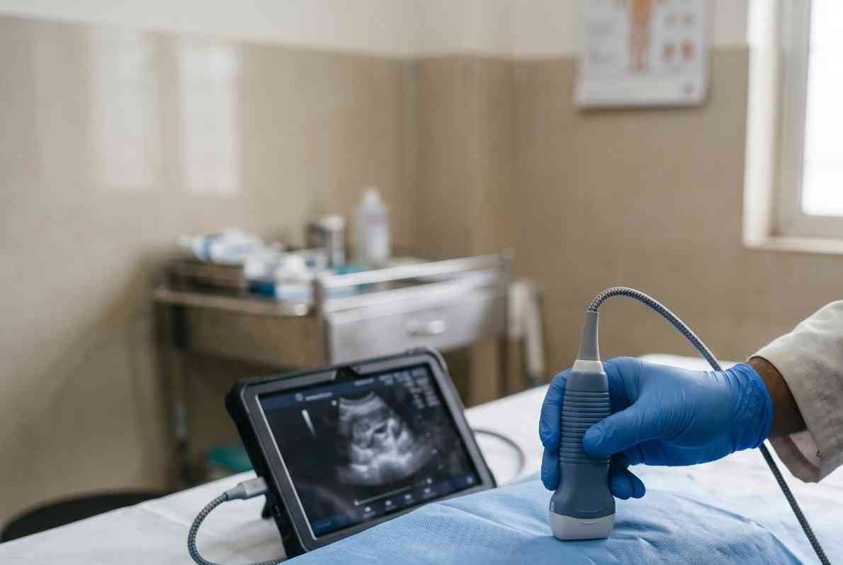 A doctor using advanced diagnostics